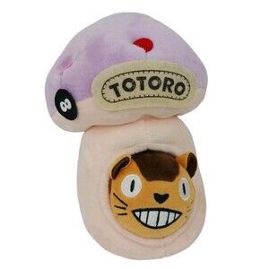 Ghibli Plush My Neighbor Totoro Pink Mushroom Catbus  7" Plush Stuffed Animal